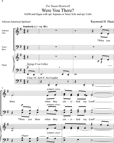 Mixed Chorus SATB & Organ & Soprano (Optional) & Tenor (Optional)