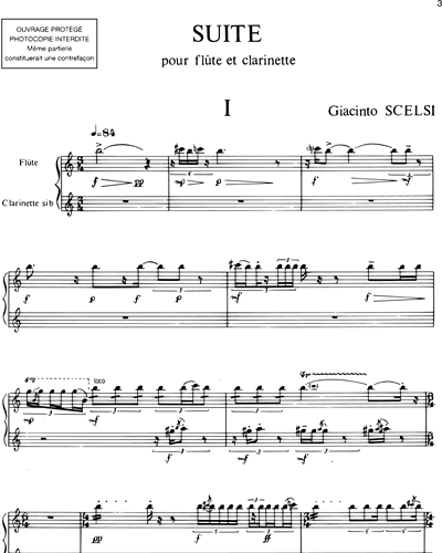 Suite pour flûte & clarinette en si bémol Sheet Music by Giacinto ...
