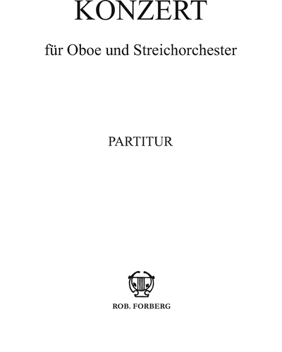 Konzert für Oboe und Streichorchester