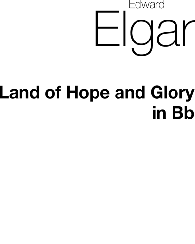 Land of Hope and Glory (in Bb)