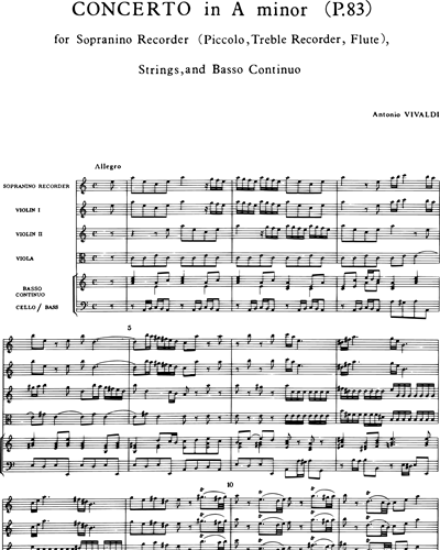 Full Score & Basso Continuo