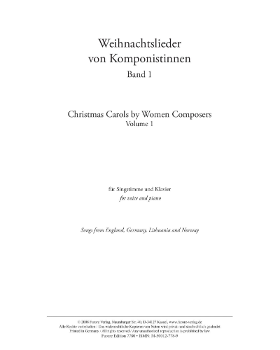 Christmas Carols by Women Composers, Vol. 1