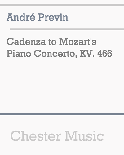 Cadenza to Mozart's Piano Concerto, KV. 466