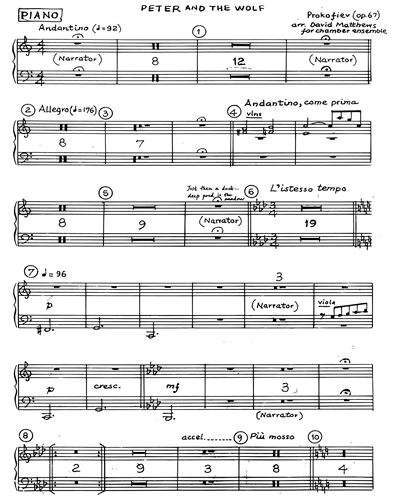 Peter and the Wolf for Chamber Ensemble, op. 67