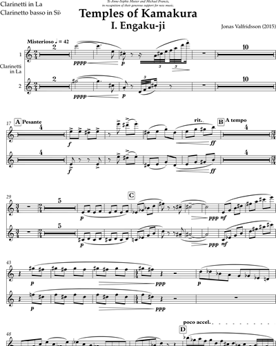Clarinet 1 in A & Clarinet 2 in A/Bass Clarinet in Bb