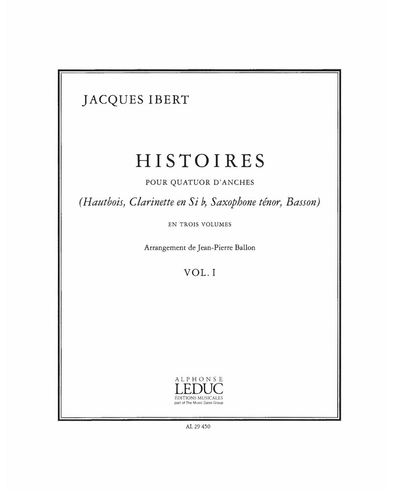 Histoires pour quartor d'anches, Vol. 1