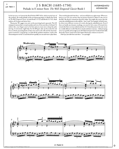 Prelude in E Minor (Well Tempered Clavier Book 1), BWV 855