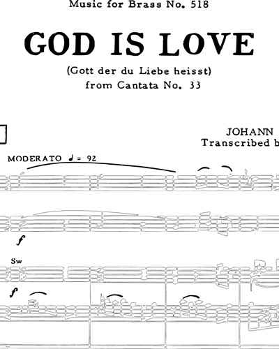 God Is Love No. 518 (from Cantata No. 33)
