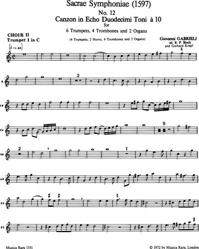 [Choir 2] Trumpet 1 in C