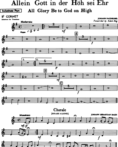 Cornet in Bb (Trombone Alternative)