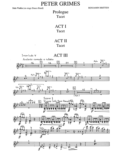 Peter Grimes Opera Score Sheet Music by Benjamin Britten | nkoda 