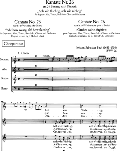 Kantate BWV 26 „Ach wie flüchtig, ach wie nichtig“