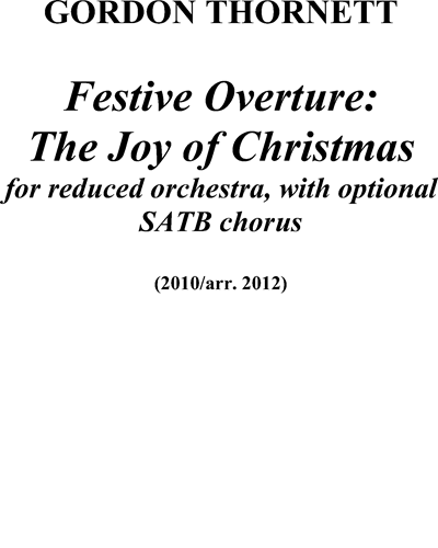 Festive Overture: The Joy Of Christmas (Reduced Orchestra)