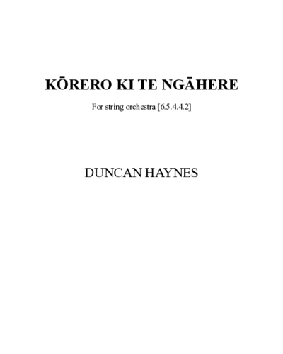 Kōrero ki te Ngāhere