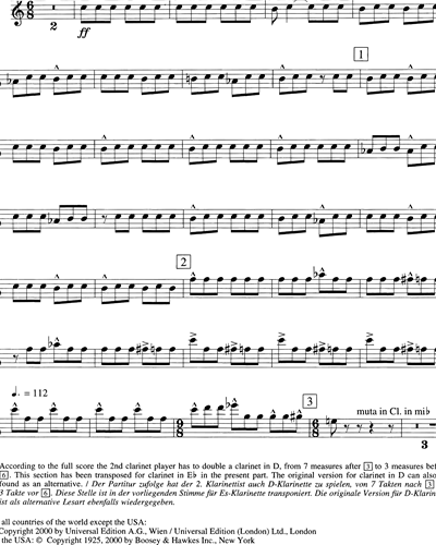 Clarinet 2 in Bb/Clarinet in A/Clarinet in Eb