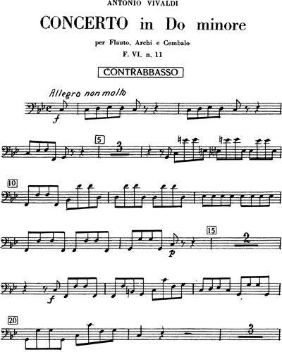 Concerto in Do minore RV 441 F. VI n. 11 Tomo 159