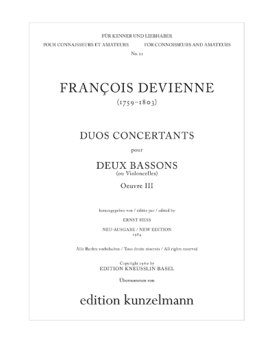 Duos for Two Bassoons, op. 3