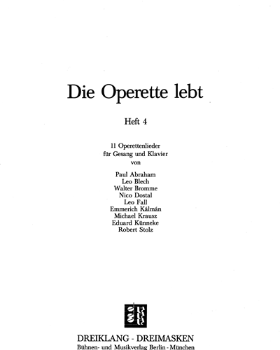 Die Operette lebt (Heft 4)