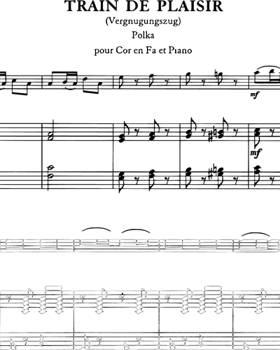 Train De Plaisir Polka pour Cor en Fa et Piano