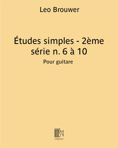 Études simples - 2ème série (n. 6 à 10)