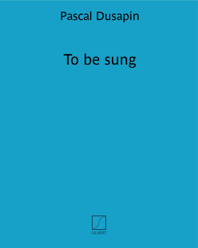 To be sung