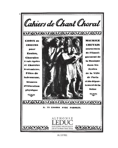 Cahiers de chant choral, Vol. 2