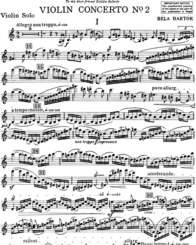 Violin Concerto No. 2, BB. 117