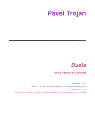 Duets for Woodwind Instruments