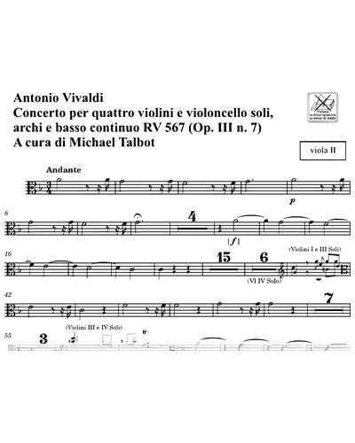 Concerto RV 567 Op. 3 n. 7