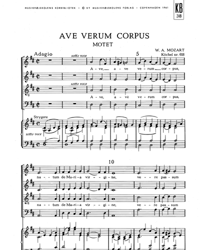 Ave verum corpus, K. 618
