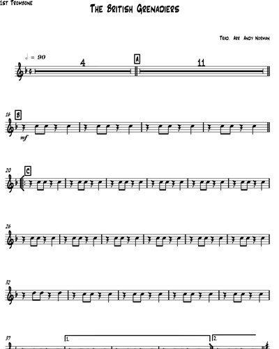 Trombone Treble Clef 1 (Alternative)