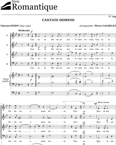 Cantate Domino - D'indy