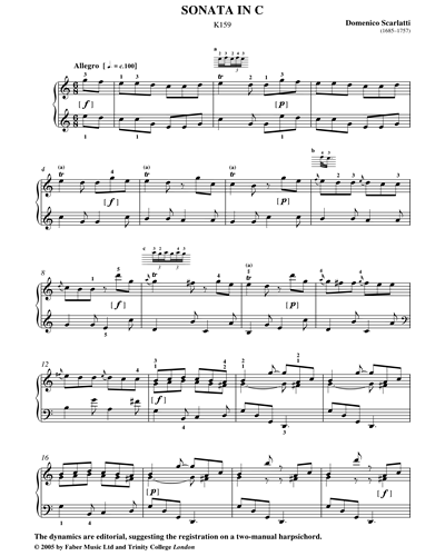 Sonata In C K159