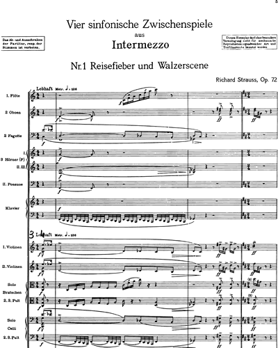 Four Symphonic Interludes (from 'Intermezzo, op. 72')