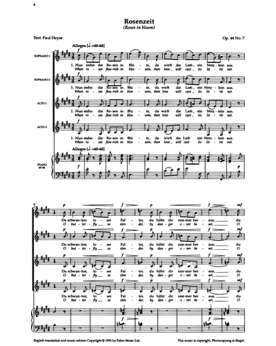 Rozenzeit (Op.44 No.7)