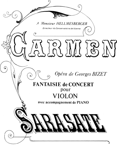 Carmen Fantaisie De Concert 