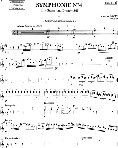 Symphonie n. 4 "Symphonie classique Sturm und Drang" Op. 49