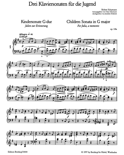 3 Klaviersonaten für die Jugend op. 118