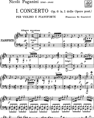 Concerto n. 1 Op. 6 (delle Opere post)