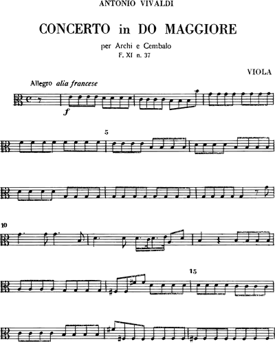Concerto in Do maggiore RV 117 F. XI n. 37 Tomo 308
