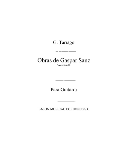Obras de Gaspar Sanz, Vol. 2
