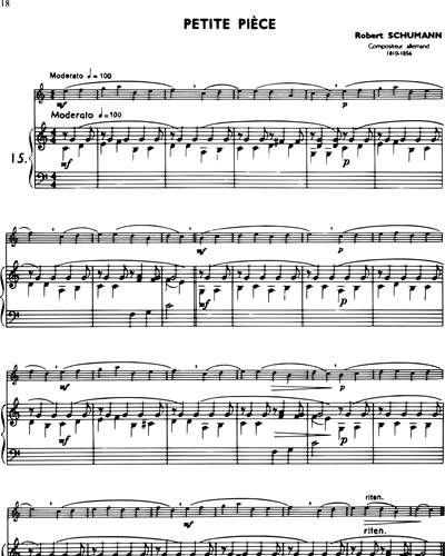 La Flûte Classique, Vol. 1: Petite Pièce in C major