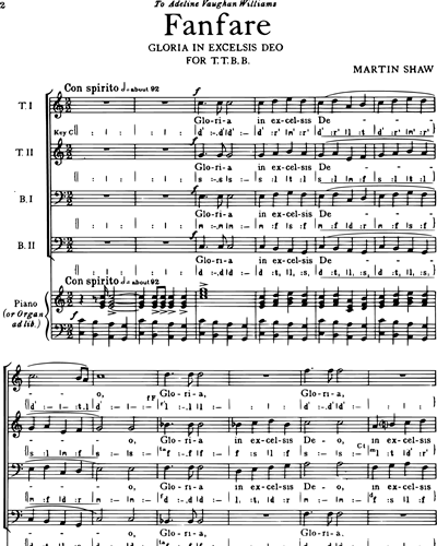 Male Chorus & Piano/Organ (Alternative)