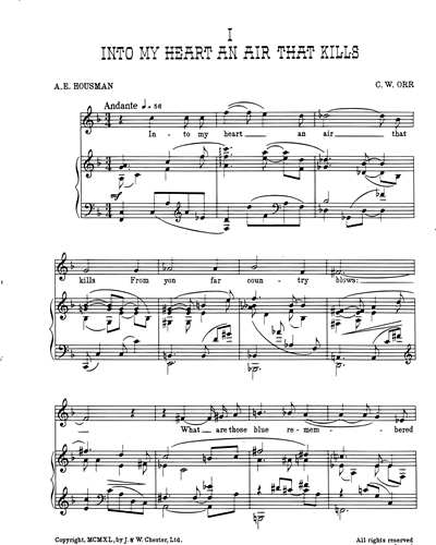 Three Songs from "A Shropshire Lad"
