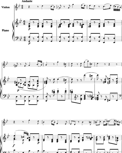 Aria pour Violon et Piano (Extrait de la "Flûte Enchantée")