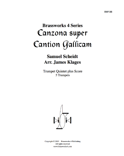Canzon super Cantion Gallicam