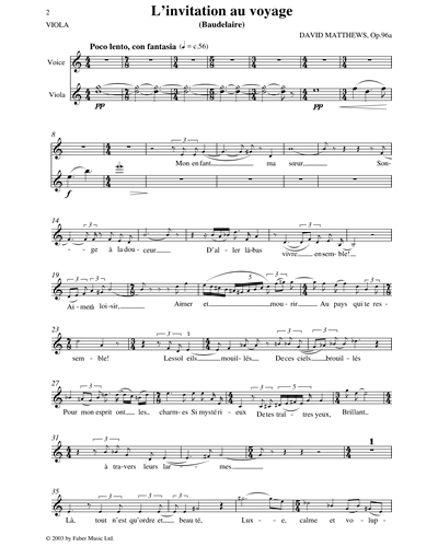 l'invitation au voyage sheet music