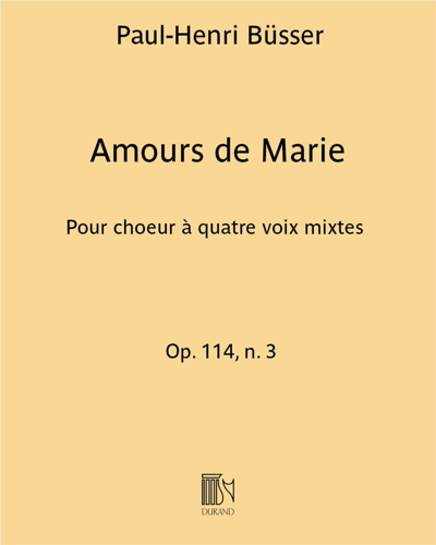 Amours de Marie (Extract from 'Three Vocal Quartets without Accompaniment'), op. 114 no. 3