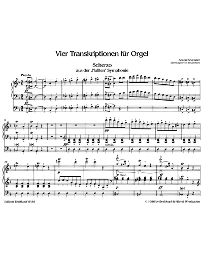 4 Transkriptionen für Orgel
