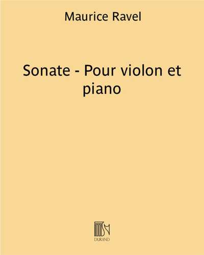 Sonate - Pour violon et piano